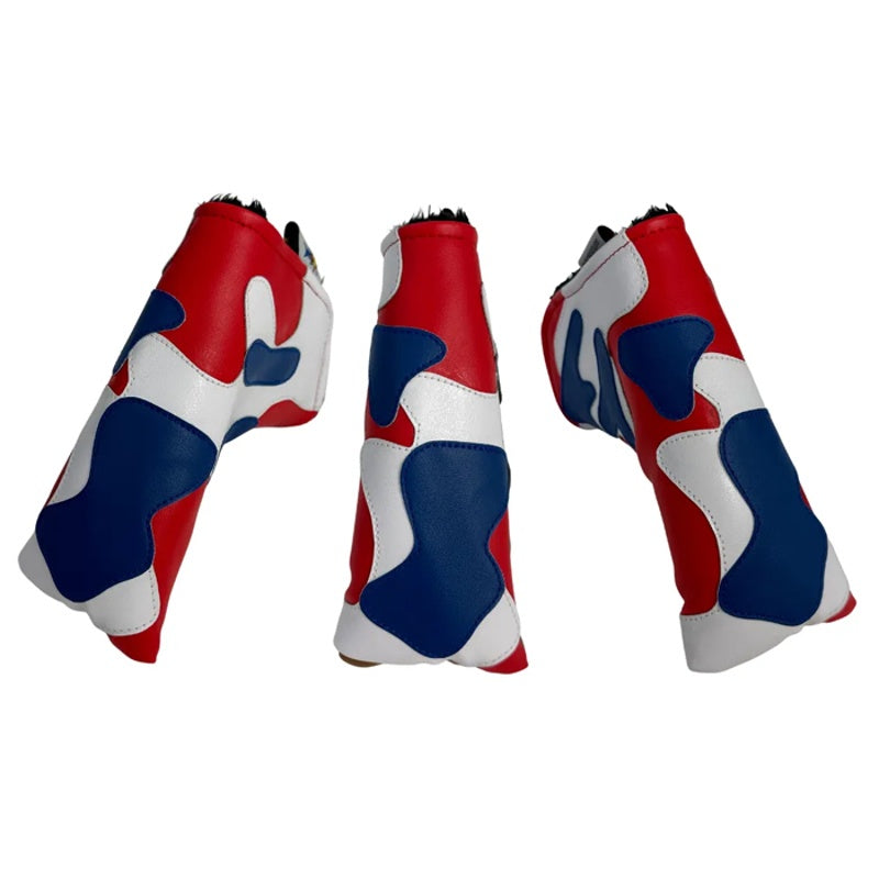 Headcover Red White and Blue Camo Applique Blade Putter With Magnetic Closure - Mercado de Luxo - O Maior E-Commerce de Bens, Produtos e Serviços de Luxo do Brasil.
