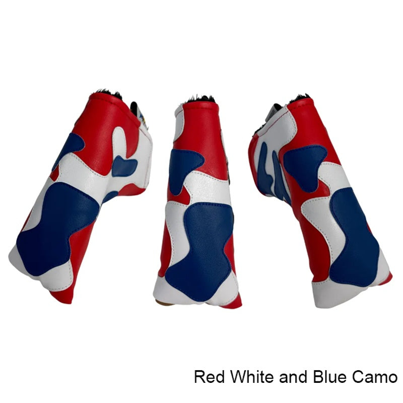 Headcover Red White and Blue Camo Applique Blade Putter With Magnetic Closure - Mercado de Luxo - O Maior E-Commerce de Bens, Produtos e Serviços de Luxo do Brasil.