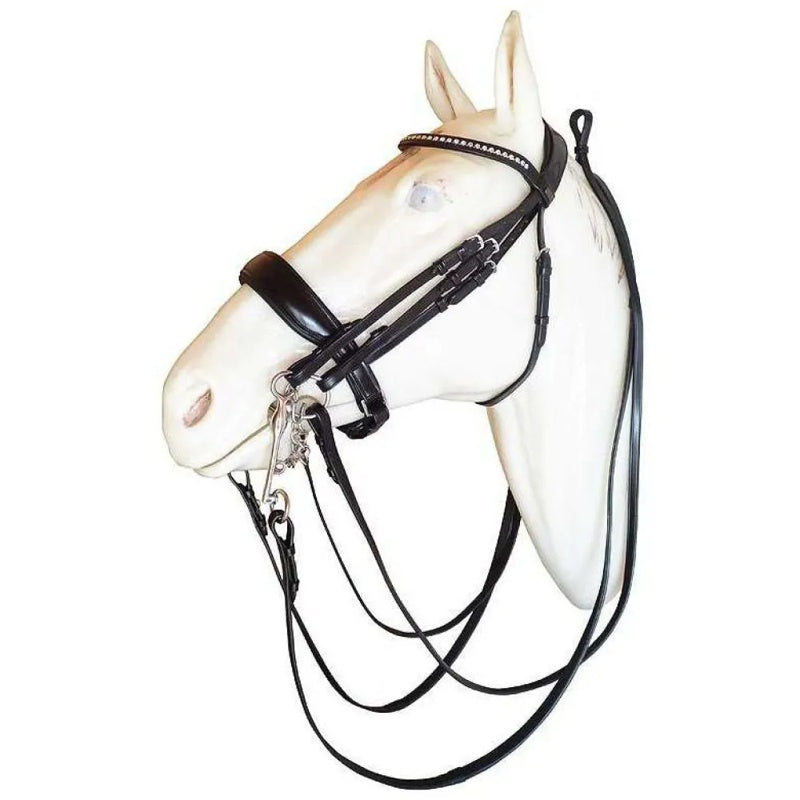 distribucion Cabeçada English Leather Double Rein - Mercado de Luxo - O Maior E-Commerce de Bens, Produtos e Serviços de Luxo do Brasil.