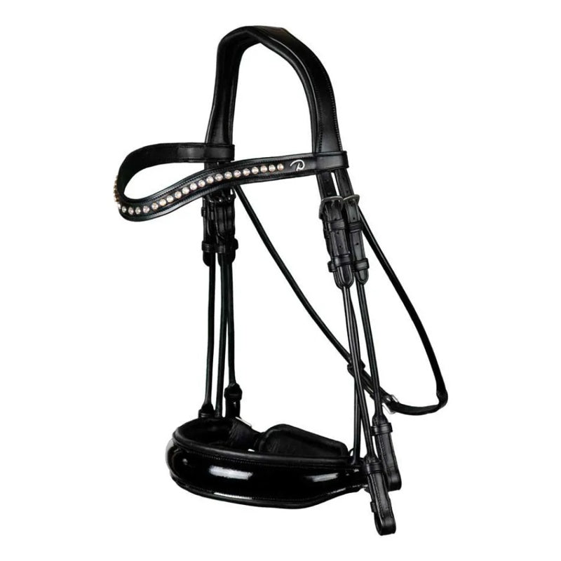 Focinheira Round Leather Collection patent leather large crank double bridle - Mercado de Luxo - O Maior E-Commerce de Bens, Produtos e Serviços de Luxo do Brasil.