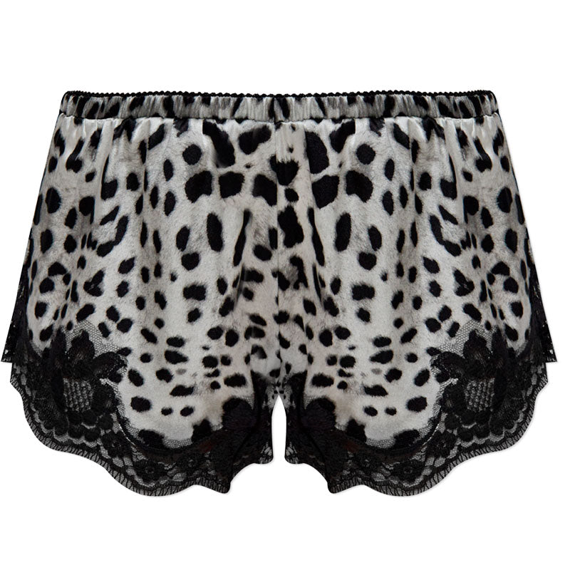 Lingerie Noturna Boyshort lingerie de Seda com tema animal
