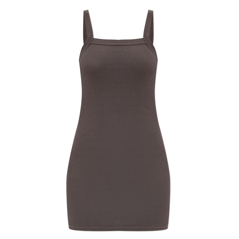 Lingerie Noturna Vestido canelado com alças finas