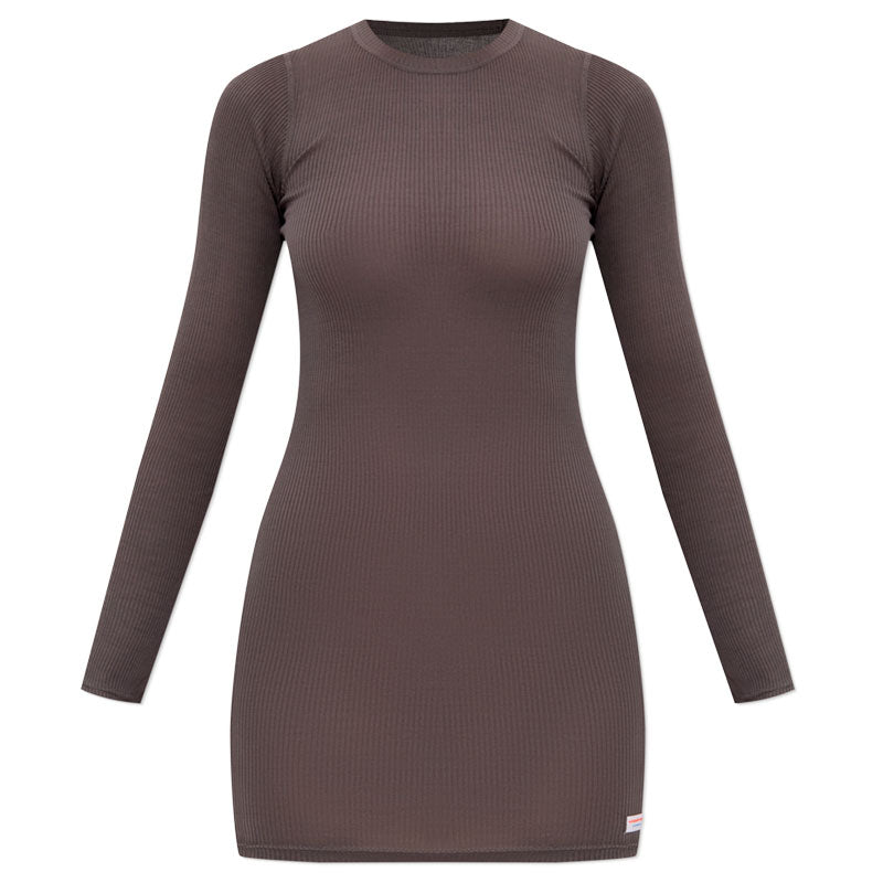 Lingerie Noturna Vestido canelado com mangas compridas