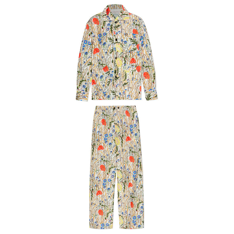 Lingerie Noturna Pijama duas peças com tema floral
