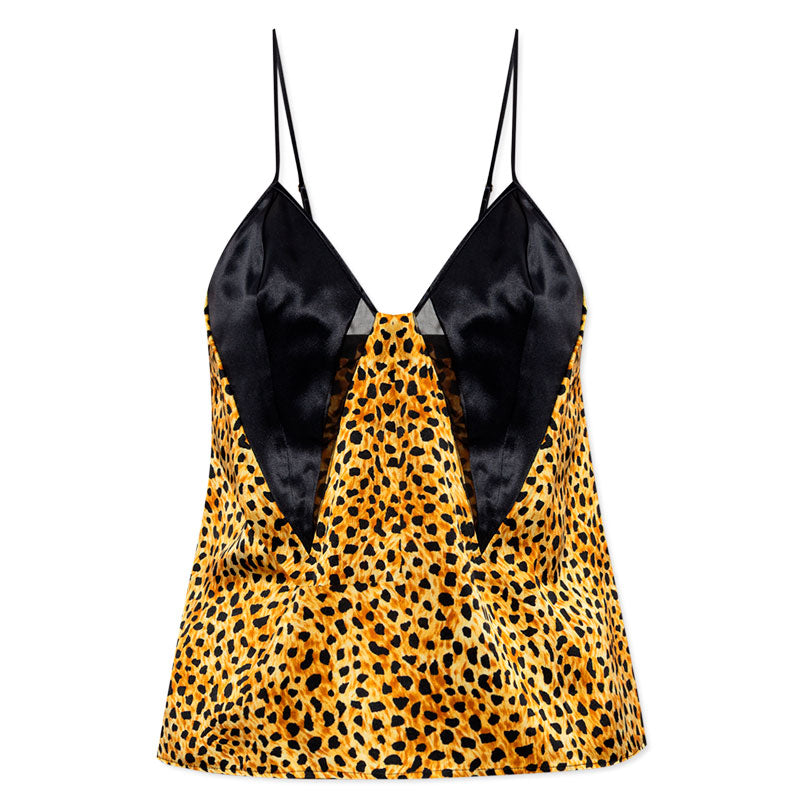 Lingerie Noturna Top Seda com estampa animal