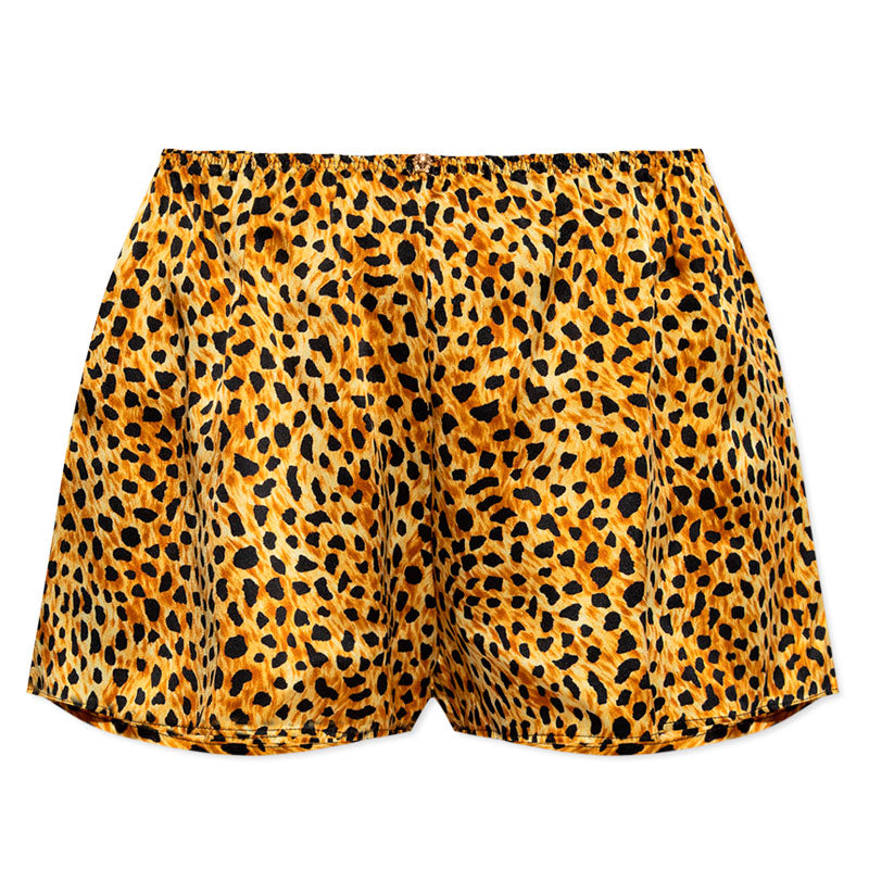 Lingerie Noturna Calcinha Boyshort Seda com estampa animal