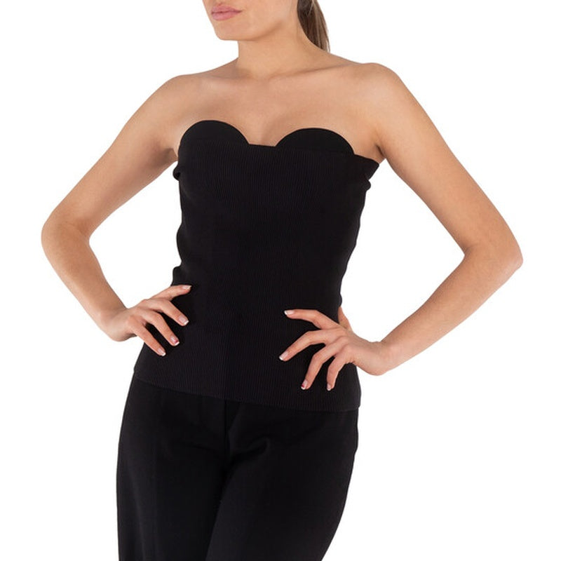 Corset canelado em mistura de Seda