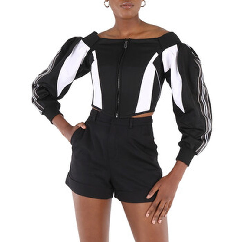 Corset de malha com ombros descobertos