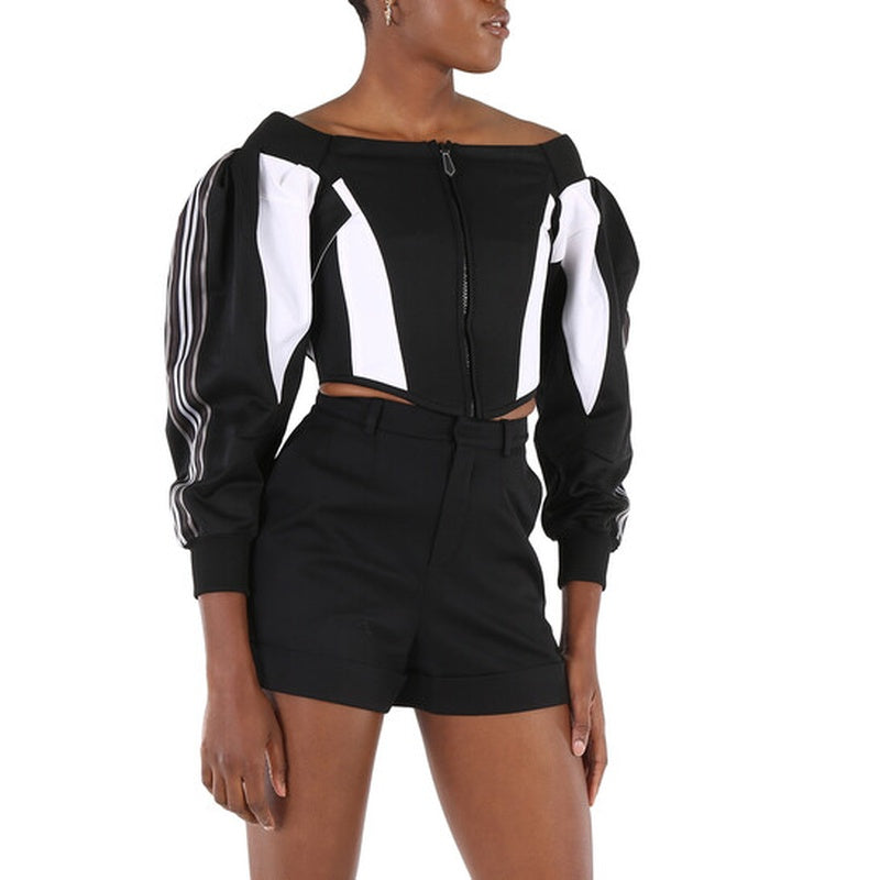 Corset de malha com ombros descobertos