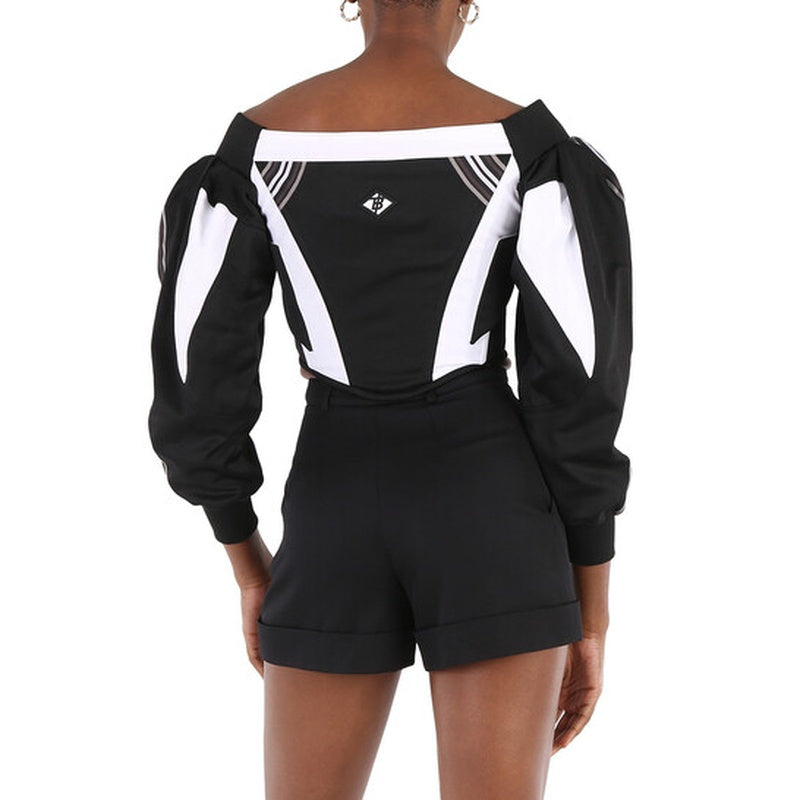 Corset de malha com ombros descobertos