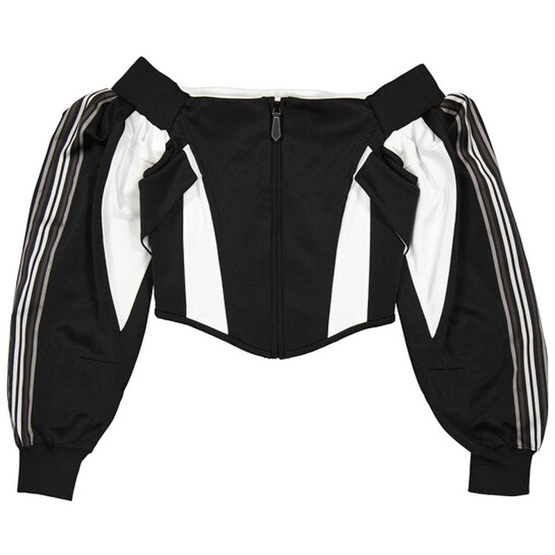 Corset de malha com ombros descobertos