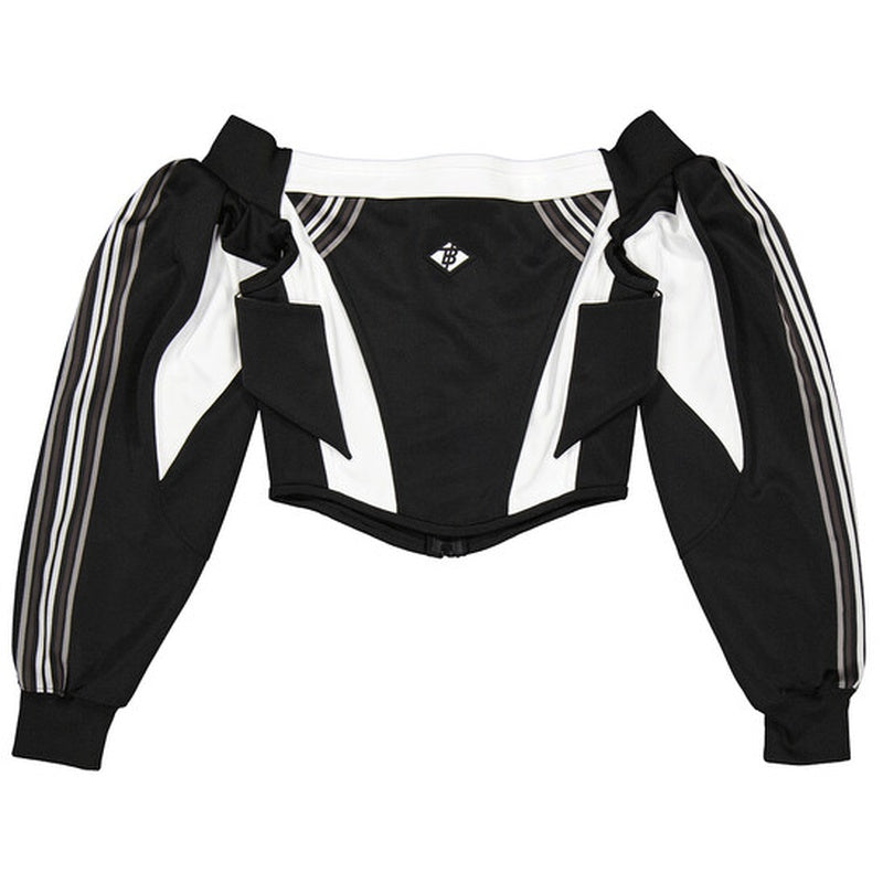 Corset de malha com ombros descobertos