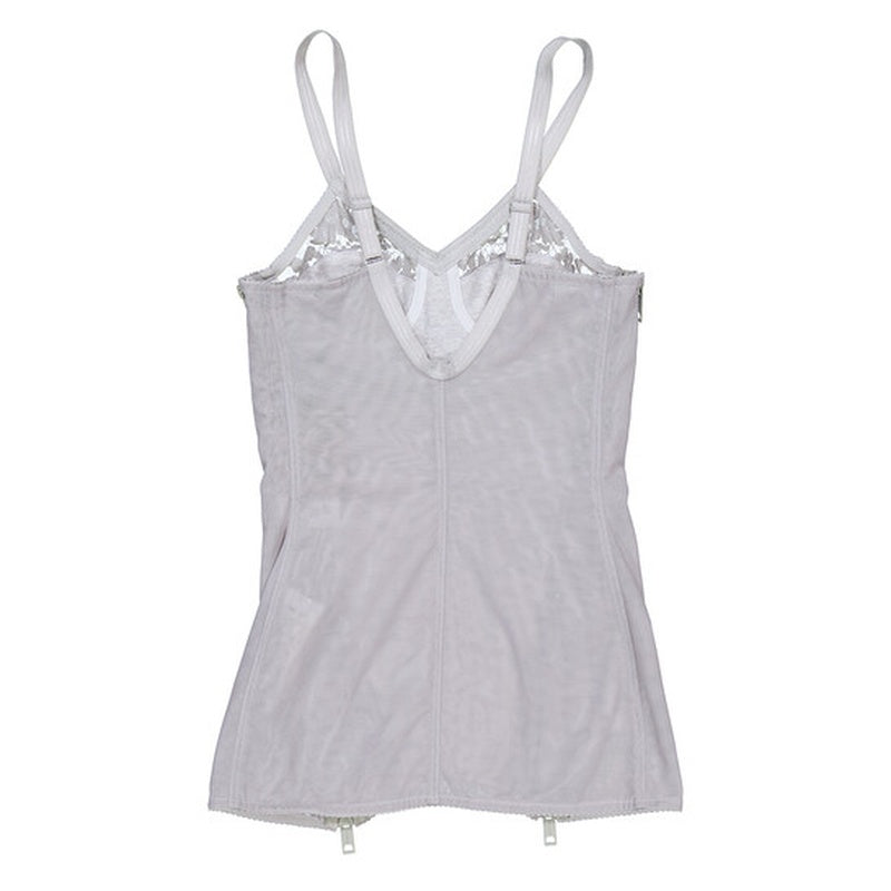 Corset de malha de algodão mescla com painéis elásticos