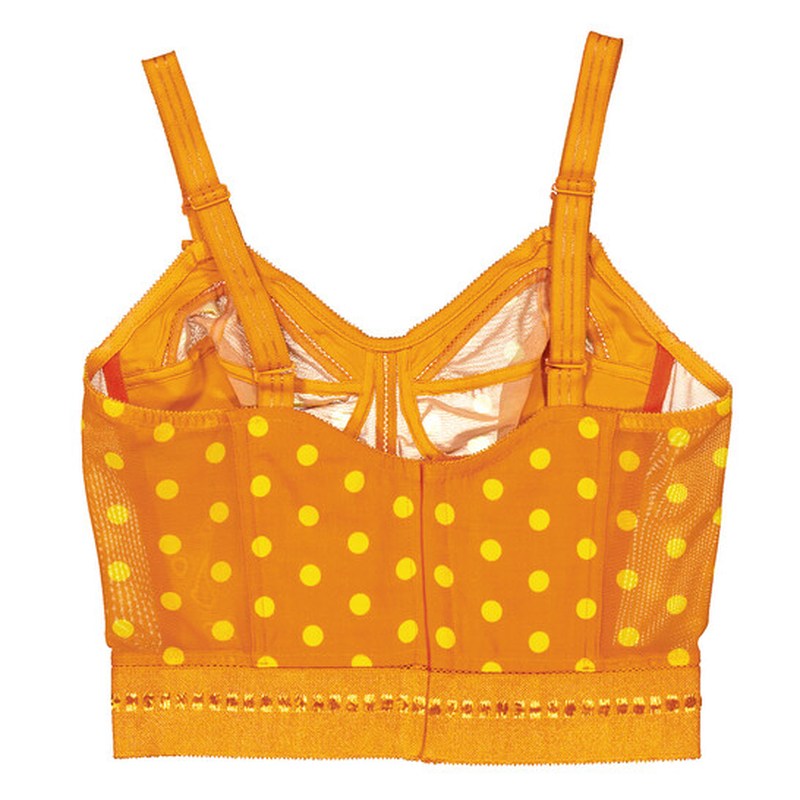 Sutiã Corset de lingerie de lã mohair com estampa de bolinhas