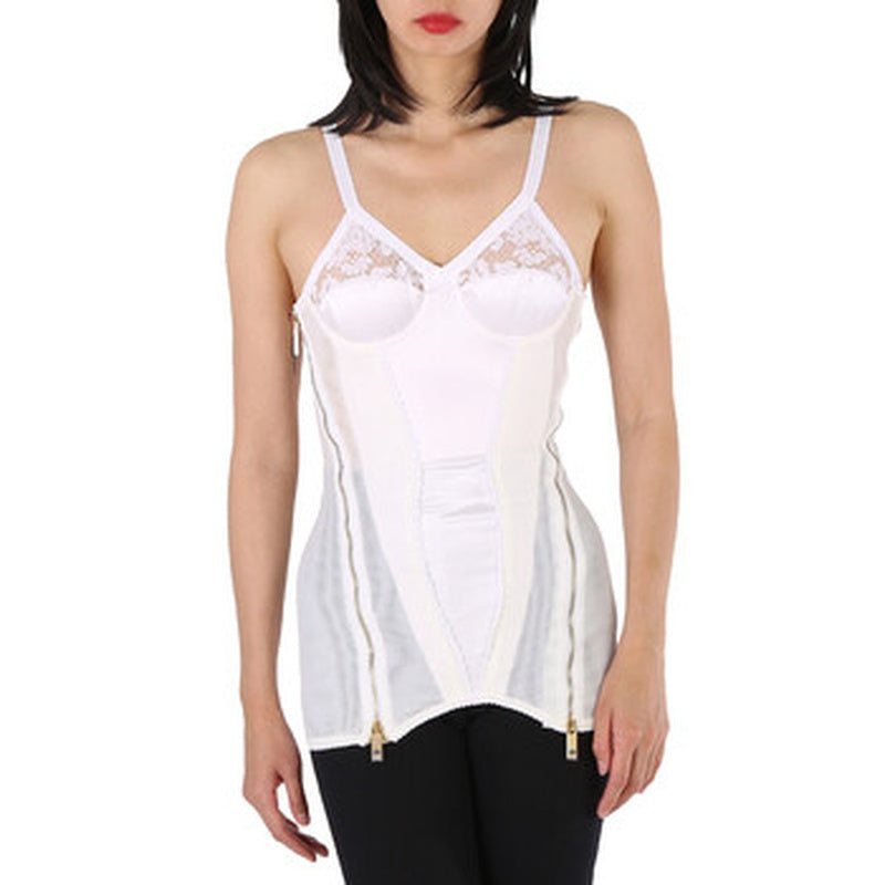 Corset de Renda Branca Óptica