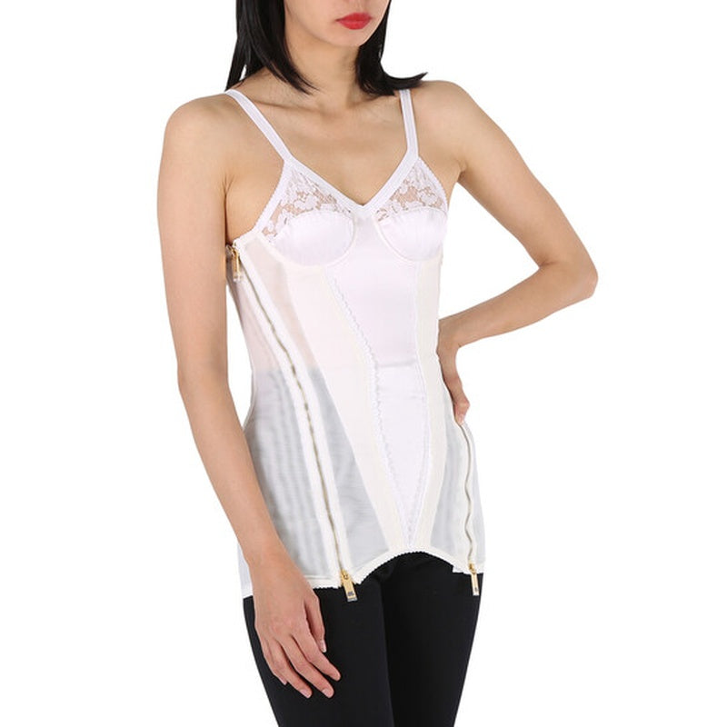 Corset de Renda Branca Óptica