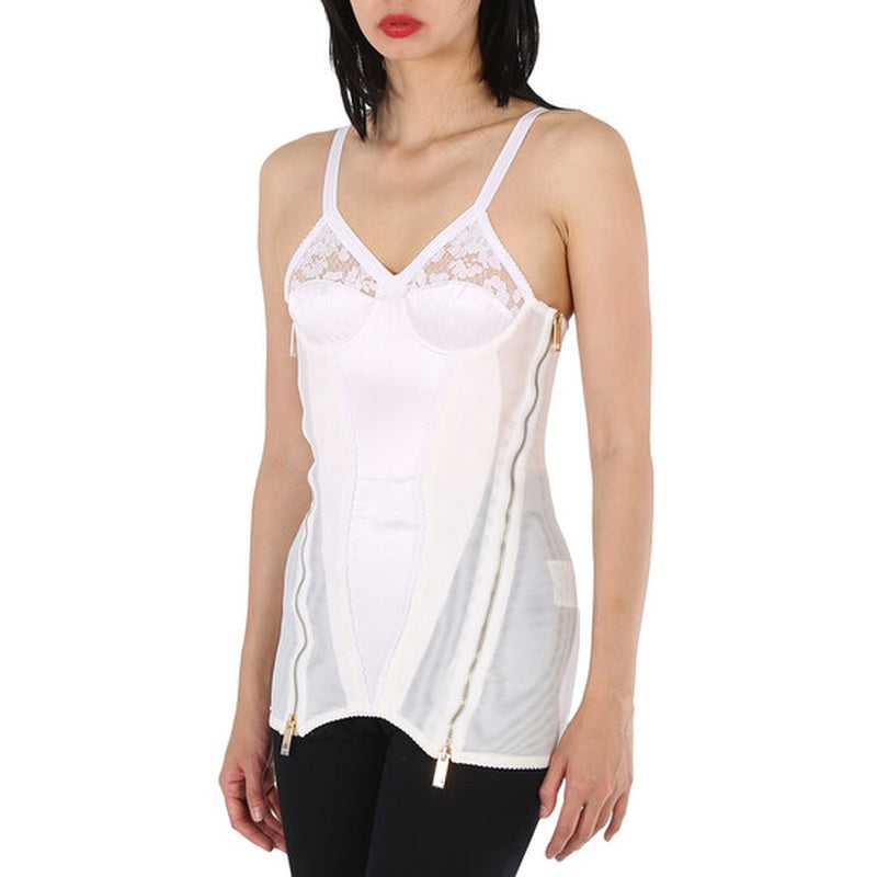 Corset de Renda Branca Óptica