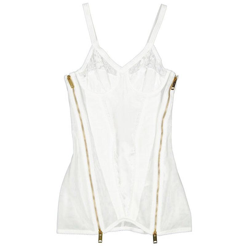 Corset de Renda Branca Óptica