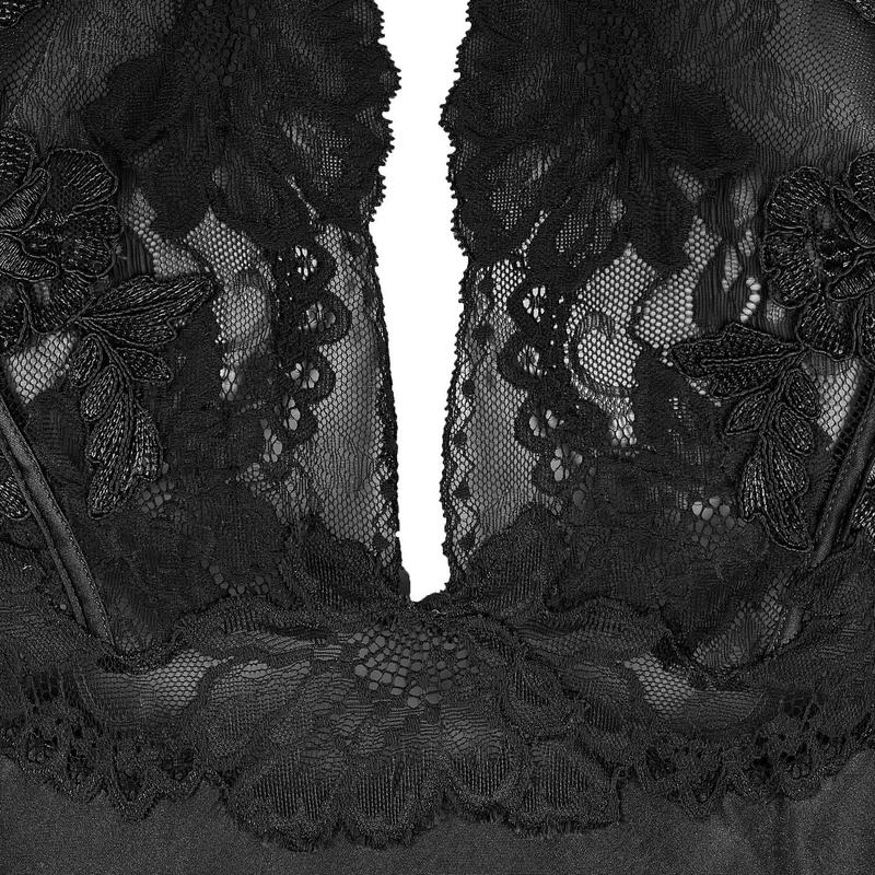 Lingerie Noturna Babydoll Longo de Seda Minuit Ardent Bonnie