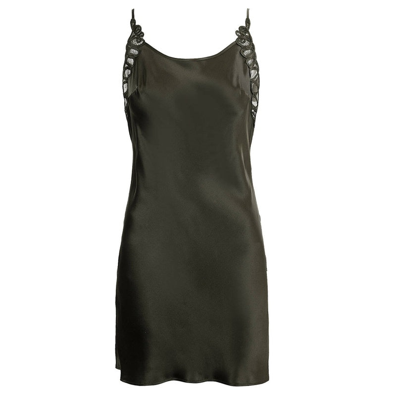 Lingerie Noturna Babydoll de Seda LHeure Local Barbara Bronze