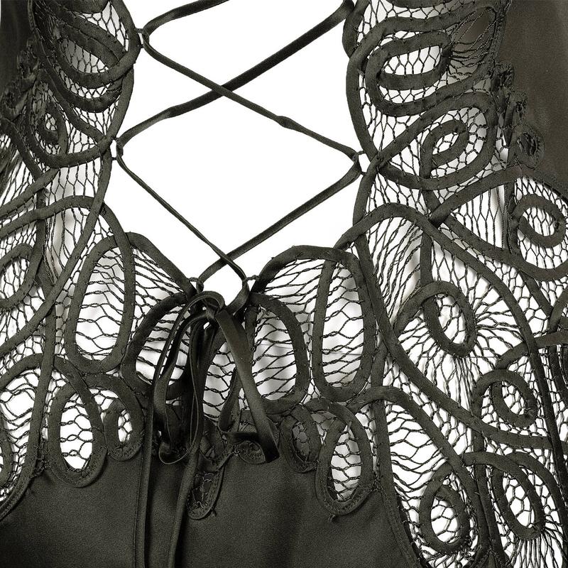 Lingerie Noturna Babydoll de Seda LHeure Local Barbara Bronze