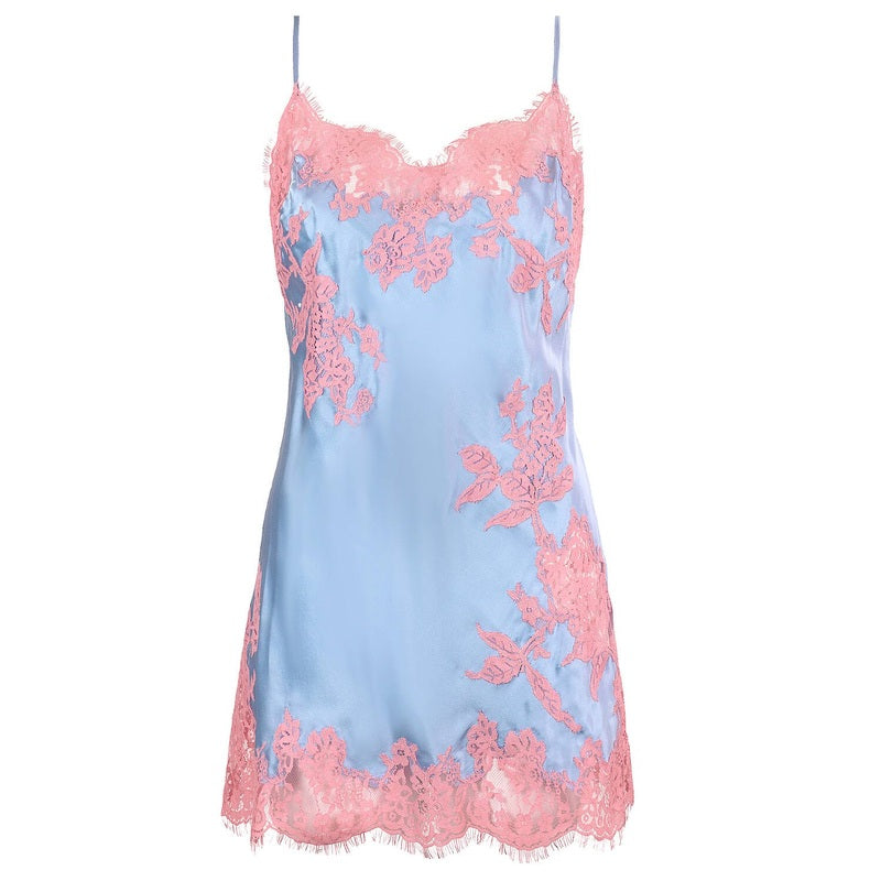Lingerie Noturna Babydoll de Seda e Renda Aube Céleste Becky CielRose