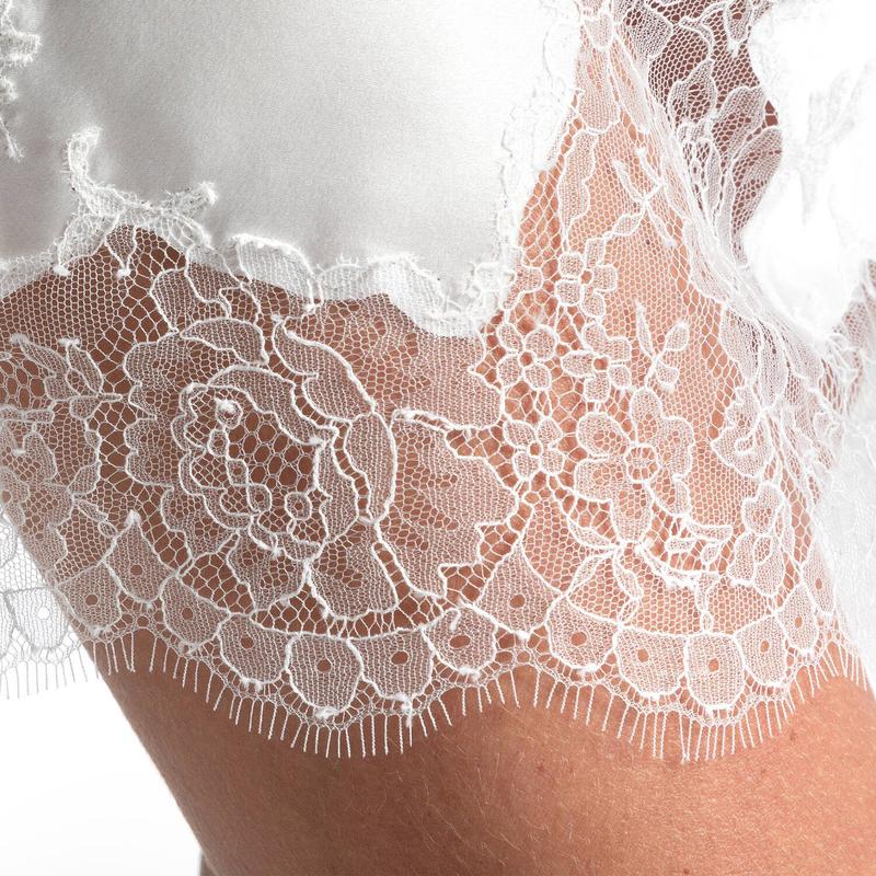 Lingerie Noturna Babydoll de Seda Baccarat Nude