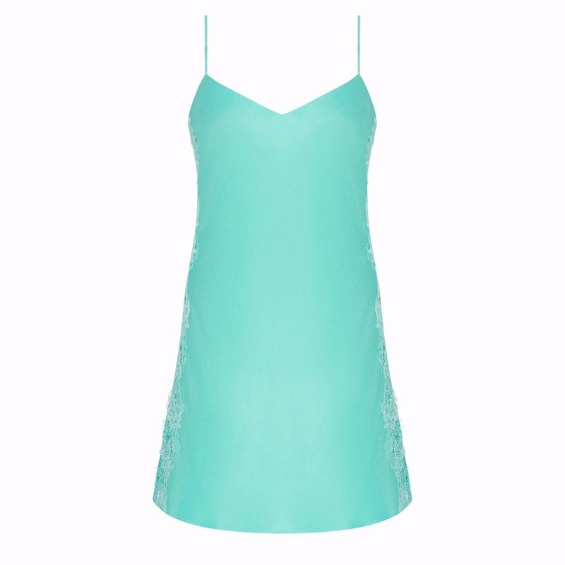 Lingerie Noturna Babydoll de Seda Princesse Iris Princesse Aqua
