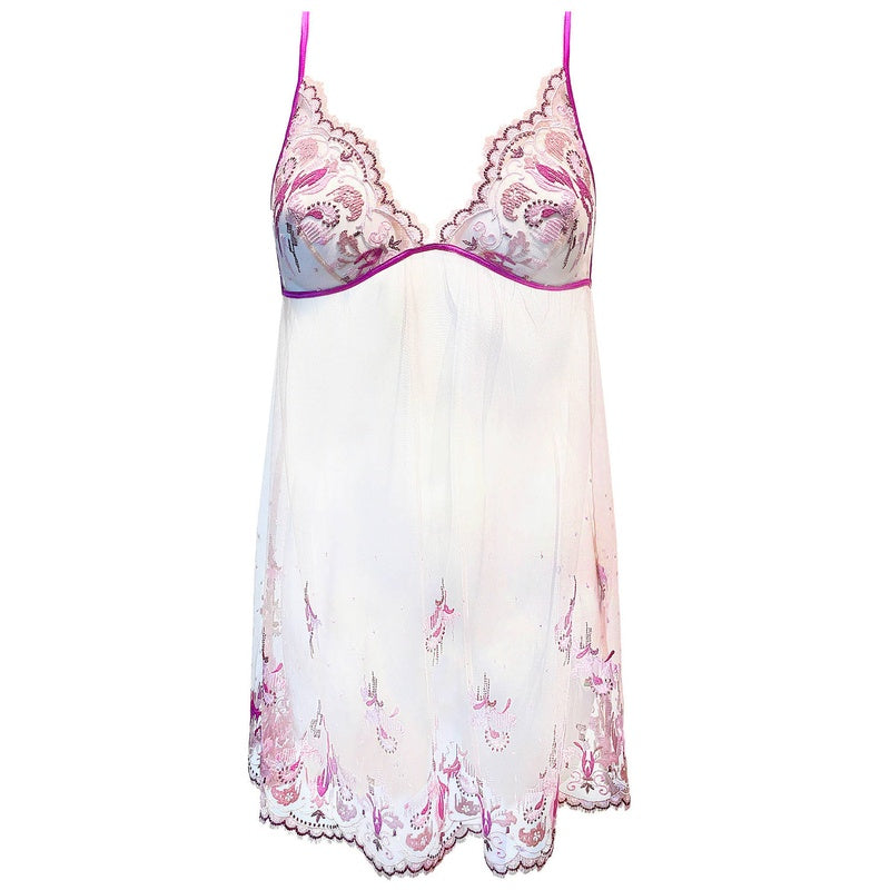 Lingerie Noturna Babydoll Prestige Jasmim Fúcsia