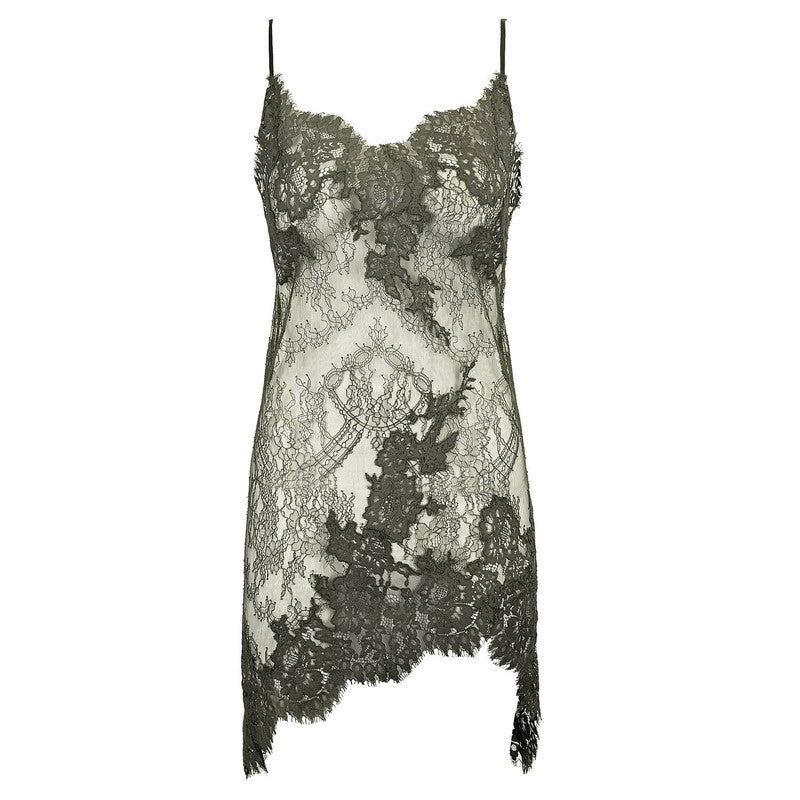 Lingerie Noturna Babydoll de Renda com amarração nas costas LHeure Venue Brooke Bronze