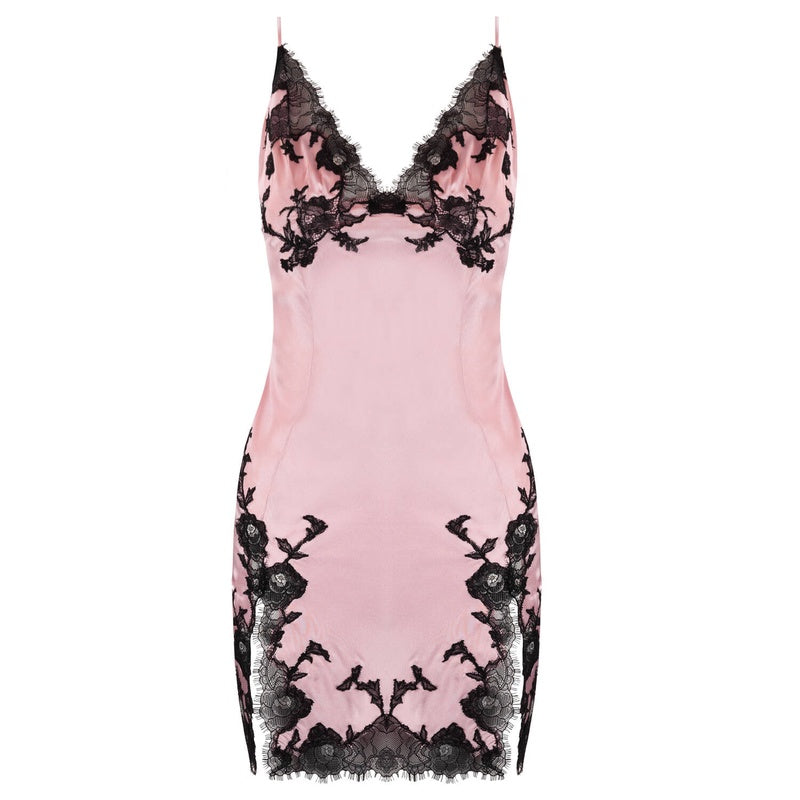 Lingerie Noturna Babydoll de Seda Pétala de VeludoNoir