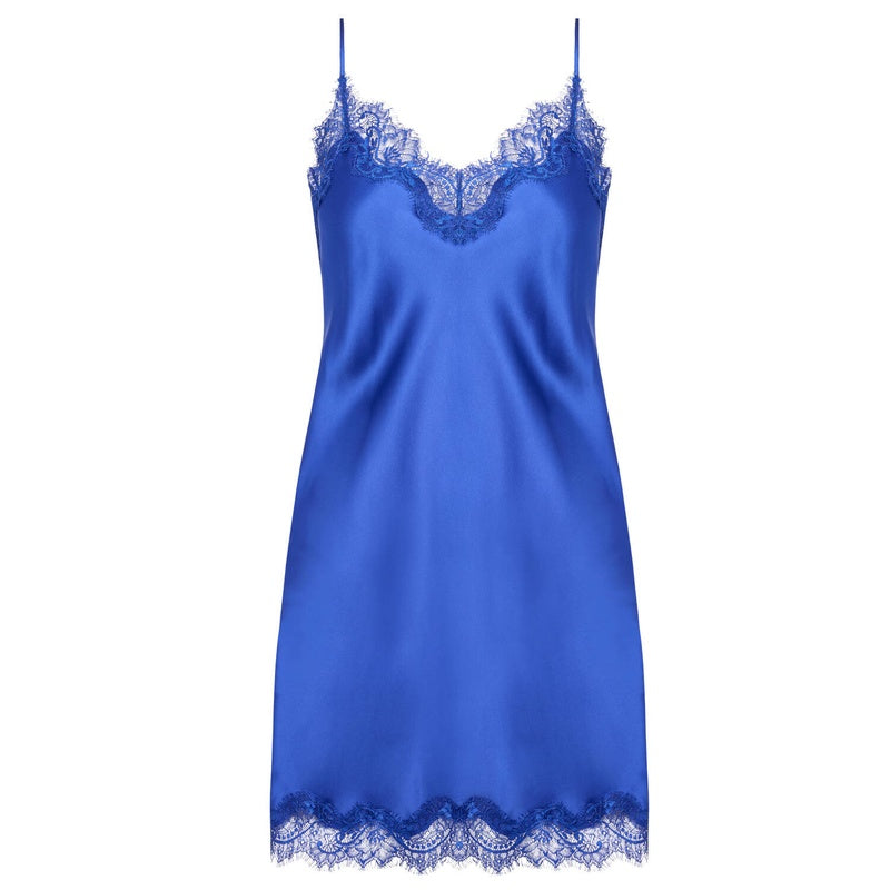 Lingerie Noturna Babydoll de Seda Scarlett Cobalt