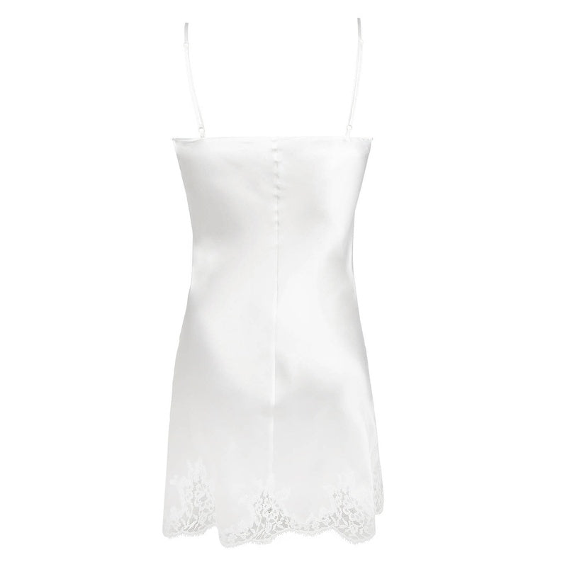 Lingerie Noturna Babydoll de Seda Splendor Soie Ecru Nacre