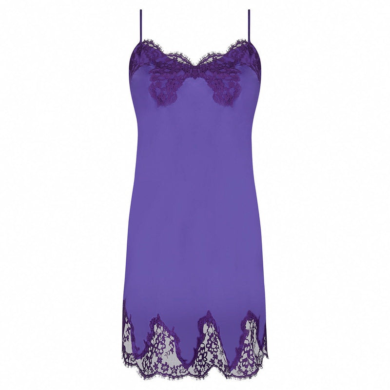 Lingerie Noturna Babydoll de Seda Splendor Soie Océan Bleu
