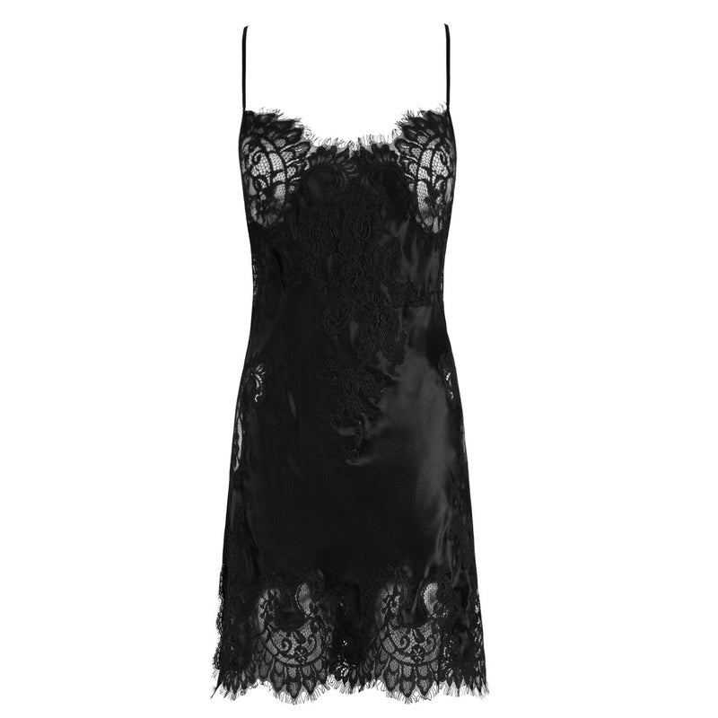 Lingerie Noturna Babydoll Venus de Seda e Renda