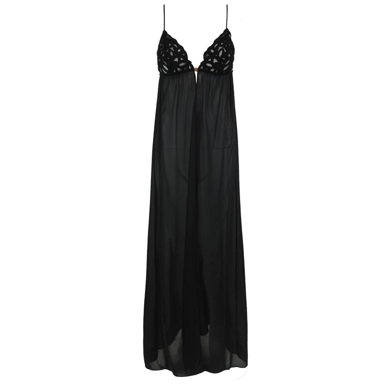 Lingerie Noturna Babydoll longo de Seda com abertura frontal Beauregard