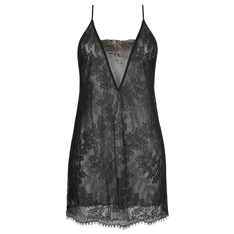 Lingerie Noturna Babydoll de Renda Charme Secret Charme Noir