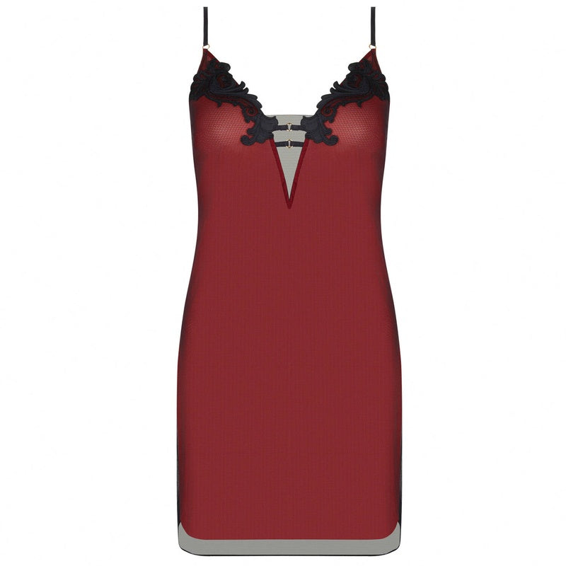 Lingerie Noturna Babydoll Bellissime Inconnue Ombre Rouge