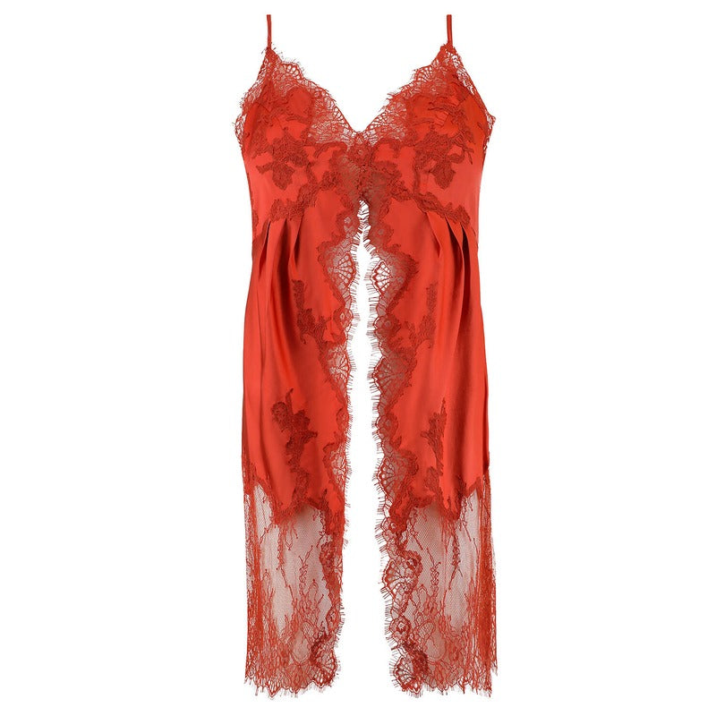 Lingerie Noturna Babydoll de Seda aberta Ava Rubis