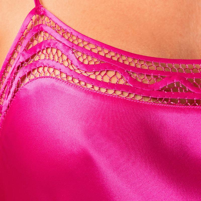 Lingerie Noturna Babydoll de Seda Victoria Fúcsia