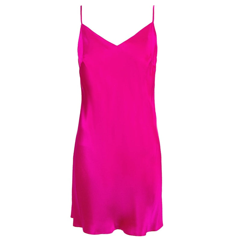 Lingerie Noturna Babydoll de Seda LHeure Local Brooke Magenta