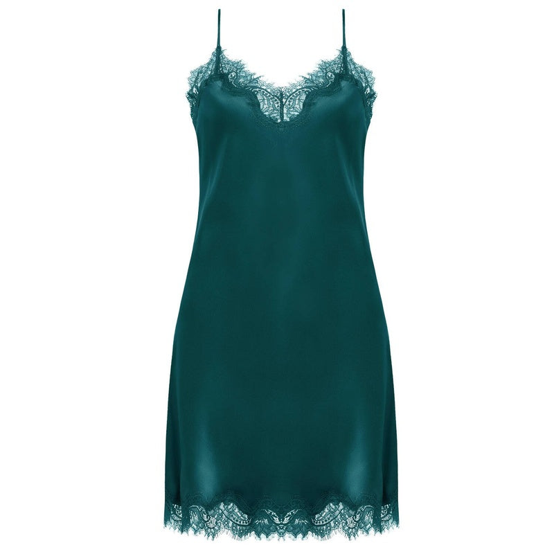 Lingerie Noturna Babydoll de Seda Scarlett Petrolífera