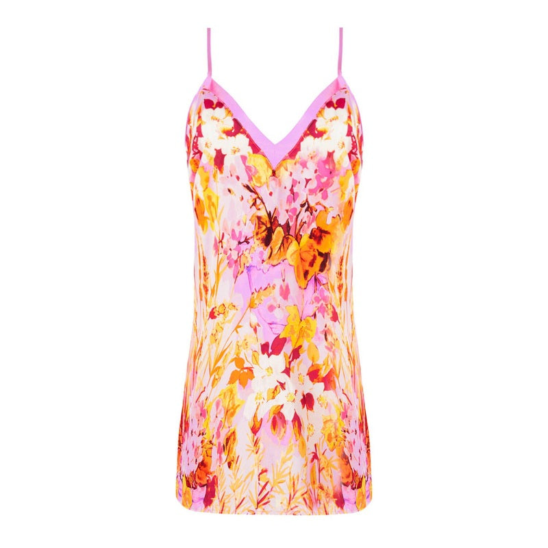 Lingerie Noturna Babydoll de Seda Jardins de Lumière Bouquet Lumière