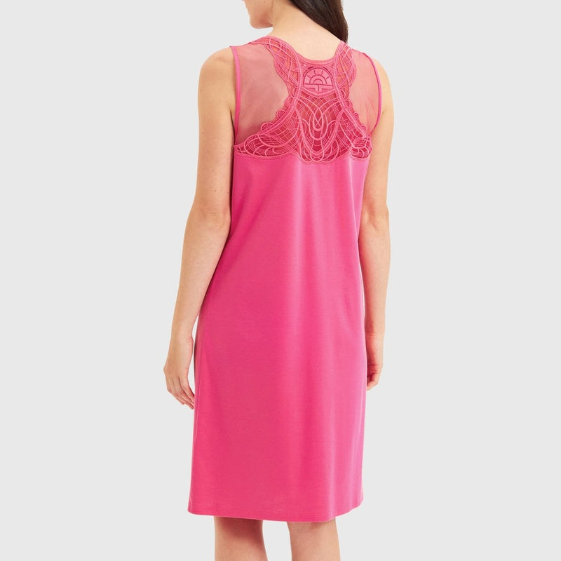 Lingerie Noturna Babydoll de algodão bordado framboesa