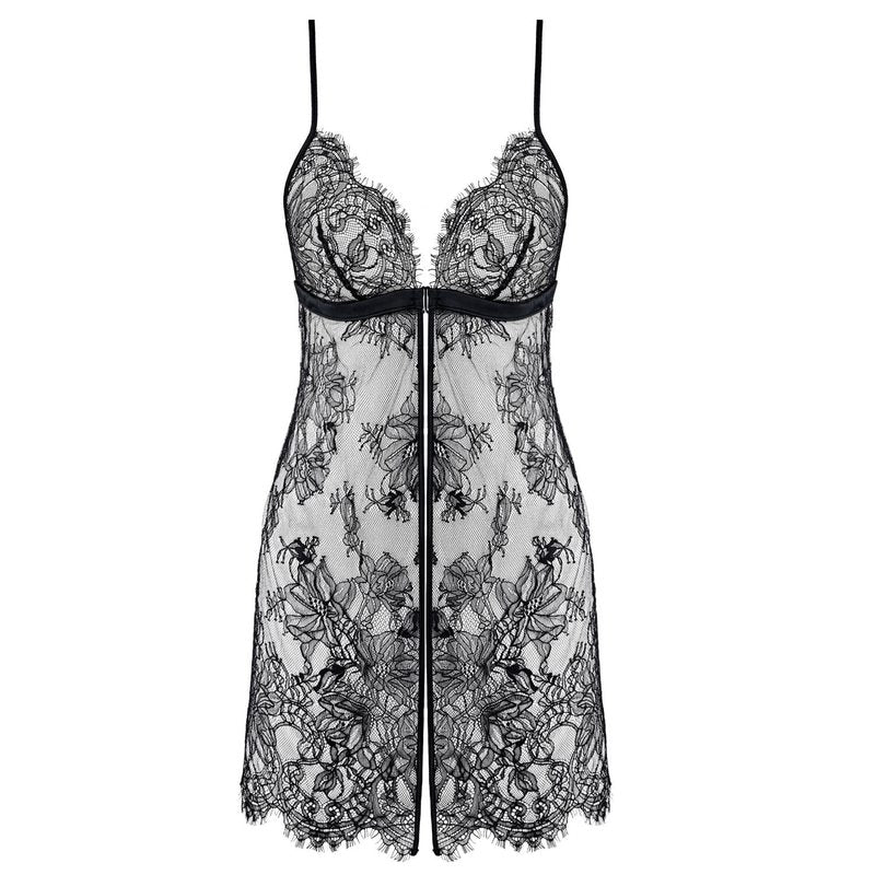 Lingerie Noturna Babydoll de Renda com abertura frontal Histoire dUn Soir