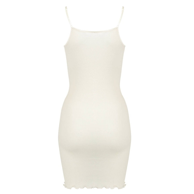Lingerie Noturna Babydoll de lã merino e Seda Aosta Champagne