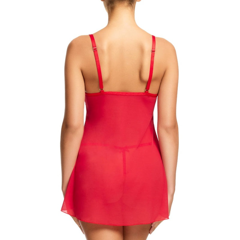 Lingerie Noturna Babydoll com abertura frontal Von Follies Fantastique Graphical Flame