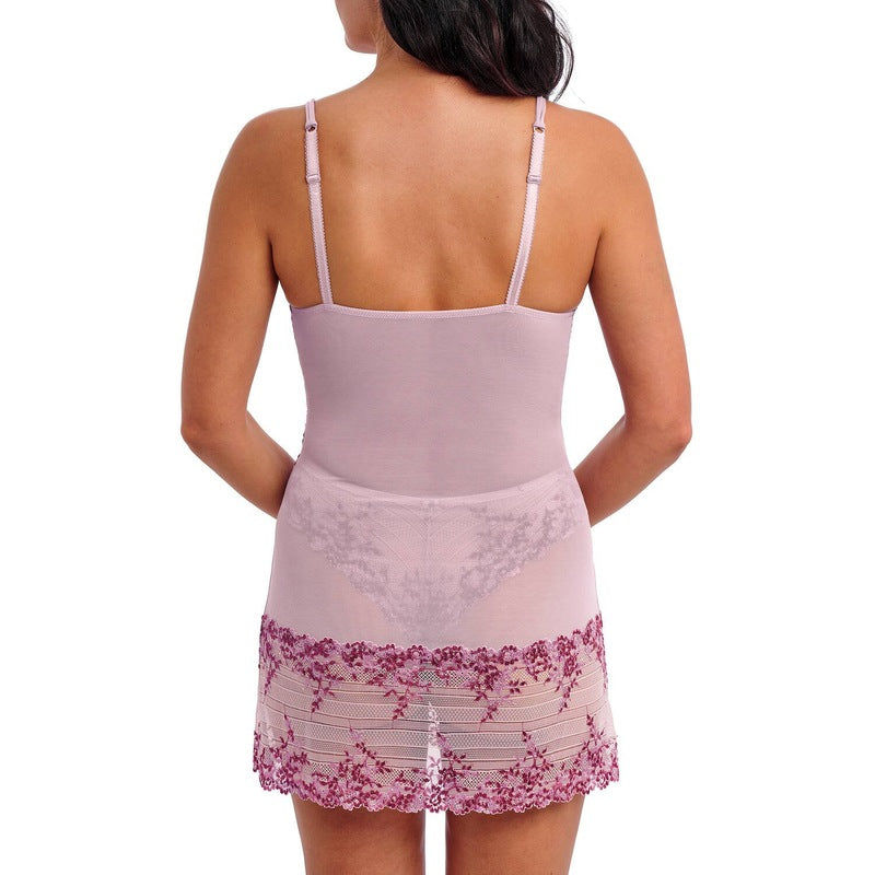 Lingerie Noturna Babydoll Embrace Lace Keepsake Lilás
