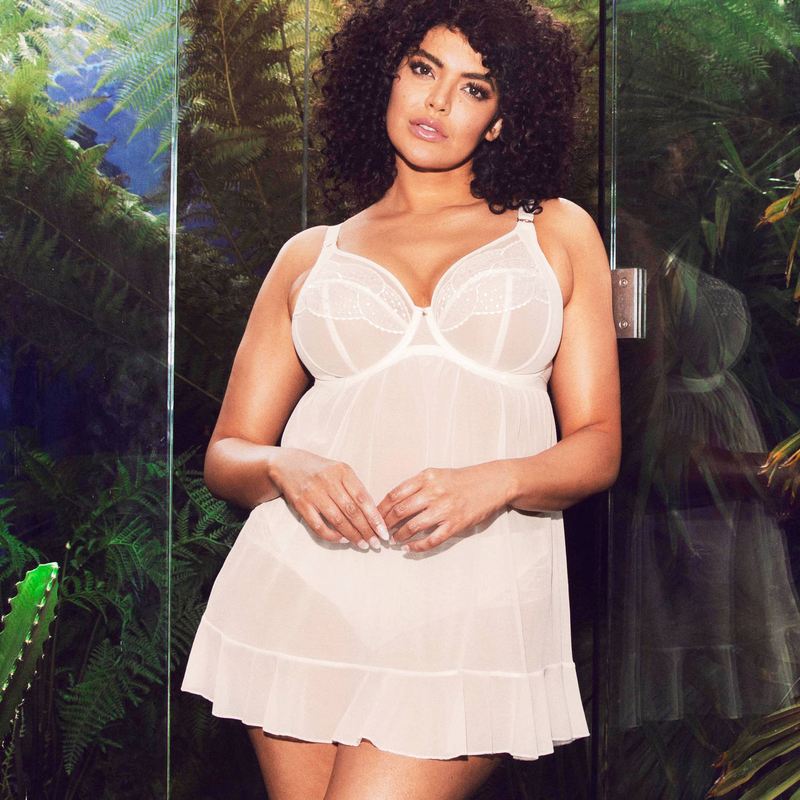 Lingerie Noturna Babydoll Priya Baunilha