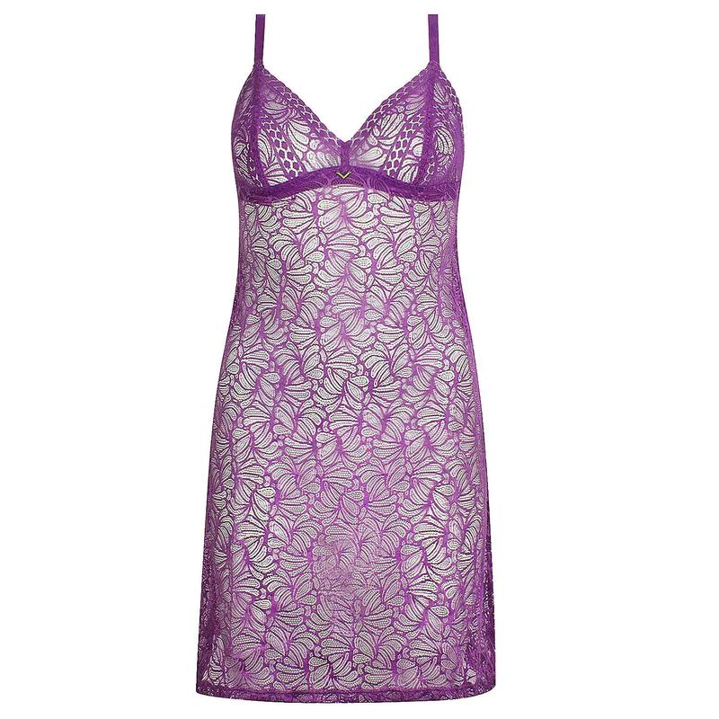 Lingerie Noturna Babydoll de Renda Atelier Séduction Prune Magic